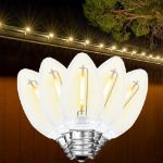 Warm White C7 LED Plastic Filament Replacement Bulbs 25 Pack