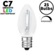 Pure White C7 LED Plastic Filament Replacement Bulbs 25 Pack