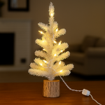20 Light 6.5' Long White Wire Christmas Mini Lights