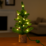 Clear 20 Light 6.5' Long Green Wire Christmas Mini Lights