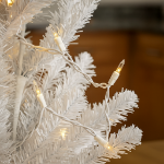 Clear 50 Light 11' Long White Wire Christmas Mini Lights