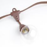 80 Clear G50 Suspended Commercial Grade Intermediate Base Light Set - Brown Wire