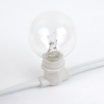330' White Commercial Grade Stringer on Candelabra (e12) Base Sockets