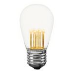 25 LED S14 Warm White Commercial Grade Light String Set on 37.5' of Black Wire 