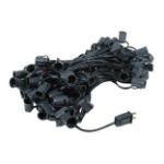 C9 Decorate Like a Pro® Kit - 100' LED Diamond Faceted Pure White Black Wire w/12" Bulb Spacing