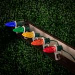C9 Decorate Like a Pro® Kit - 100' LED Diamond Faceted Multi Color Brown Wire w/12" Bulb Spacing
