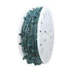 C9 Decorate Like a Pro® Kit - 1000' LED Diamond Faceted Pure White Green Wire w/12" Bulb Spacing