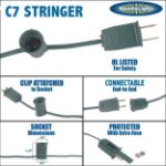 C7 50' Stringers 12" Spacing Black Wire
