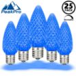 PeakPro Blue C9 LED Replacement Bulbs 25 Pack 