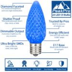 PeakPro Blue C9 LED Replacement Bulbs 25 Pack 