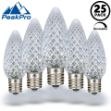 PeakPro Pure White C9 LED Replacement Bulbs 25 Pack 