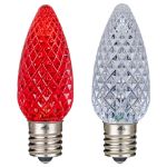 PeakPro Red/Warm White C9 LED Replacement Bulbs 25 Pack