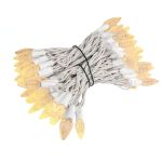 *NEW* True Twinkle Warm White 70 LED C6 Strawberry Mini Lights Commercial Grade on White Wire