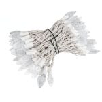 *NEW* True Twinkle Pure White 70 LED C6 Strawberry Mini Lights Commercial Grade on White Wire