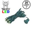 20 Light Warm White LED Mini Lights Green Wire