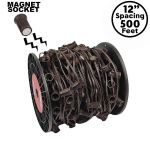 C9 Magnetic 500' Spool 12" Spacing Brown Wire