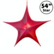 54" Fold Flat Star w/Metallic Mesh Fabric - Red