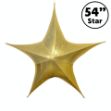 54" Fold Flat Star w/Metallic Mesh Fabric - Gold
