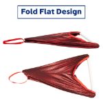 16" Fold Flat Star w/Glitter Mesh Fabric - Gold 