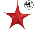 44" Fold Flat Star w/Glitter Mesh Fabric - Red