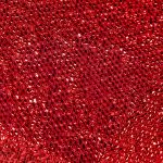 44" Fold Flat Star w/Glitter Mesh Fabric - Red