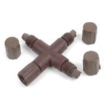 Coaxial X Connector - Brown
