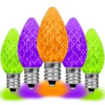 PeakPro Lime/Purple/Orange C7 LED Replacement Bulbs 25 Pack