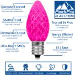 PeakPro Pink C7 LED Replacement Bulbs 25 Pack