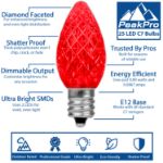 PeakPro Red/Green C7 LED Replacement Bulbs 25 Pack