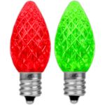 PeakPro Red/Green C7 LED Replacement Bulbs 25 Pack
