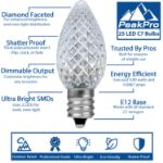 PeakPro Red/Pure White C7 LED Replacement Bulbs 25 Pack