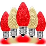 PeakPro Red/Warm White C7 LED Replacement Bulbs 25 Pack