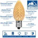 PeakPro Sun Warm White C7 LED Replacement Bulbs 25 Pack