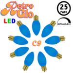 C9 RetroGlo® Vintage Blue Ceramic LED Replacement Bulbs - 25 Pack
