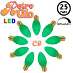 C9 RetroGlo® Vintage Green Ceramic LED Replacement Bulbs - 25 Pack
