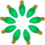 C9 RetroGlo® Vintage Green Ceramic LED Replacement Bulbs - 25 Pack