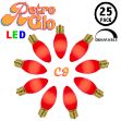 C9 RetroGlo® Vintage Red Ceramic LED Replacement Bulbs - 25 Pack