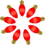 C9 RetroGlo® Vintage Red Ceramic LED Replacement Bulbs - 25 Pack