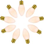 C9 RetroGlo® Vintage White Ceramic LED Replacement Bulbs - 25 Pack