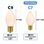 C7 RetroGlo® Vintage Blue Ceramic LED Replacement Bulbs - 25 Pack