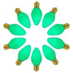 C7 RetroGlo® Vintage Green Ceramic LED Replacement Bulbs - 25 Pack