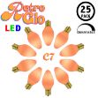 C7 RetroGlo® Vintage Orange Ceramic LED Replacement Bulbs - 25 Pack