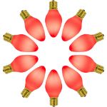 C7 RetroGlo® Vintage Red Ceramic LED Replacement Bulbs - 25 Pack