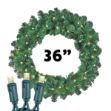 36" Lighted Colorado Pine Wreath
