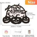 2D Trick or Treat & Pumpkin Motif Light (Orange & Purple)