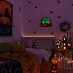 2D Trick or Treat & Pumpkin Motif Light (Orange & Green)