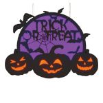 2D Trick or Treat & Pumpkin Motif Light (Orange & Purple)