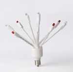 LED C9 Glitzer by Holidynamics Pure White & Red 5pk