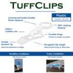100 Pack of C9 TUFFCLIPS WEDGE CLIP - BLACK