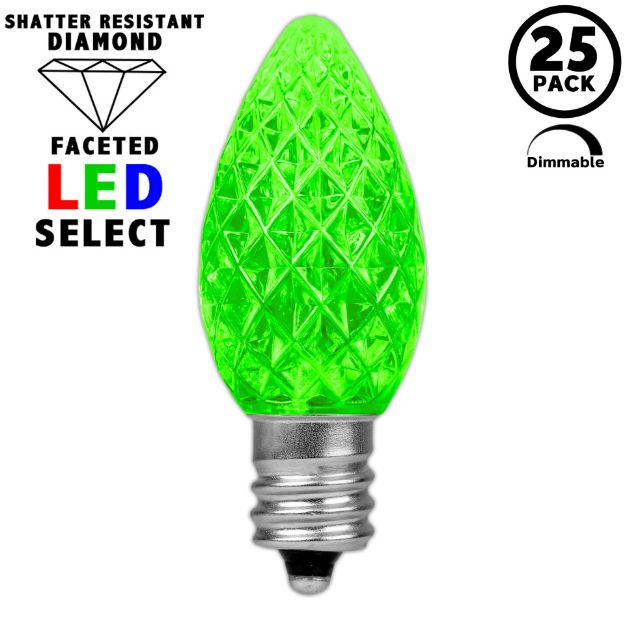 NL Select Green C7 LED Replacement Bulbs 25 Pack